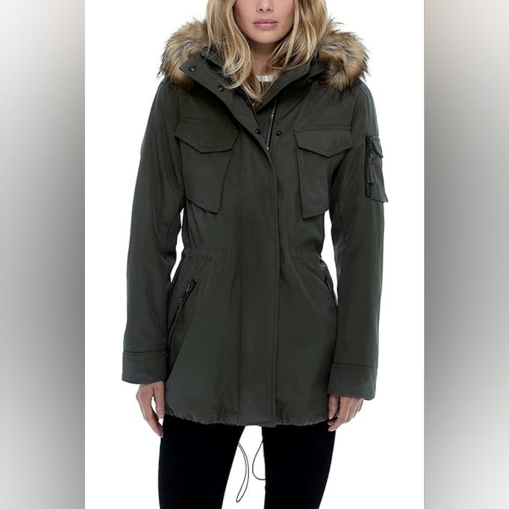 S13 New York Ladies Sherpa Lined Anorak Jacket Size Large
